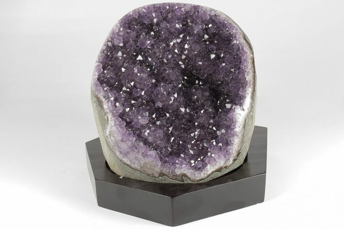 Amethyst Cluster With Wood Base - Uruguay #199809